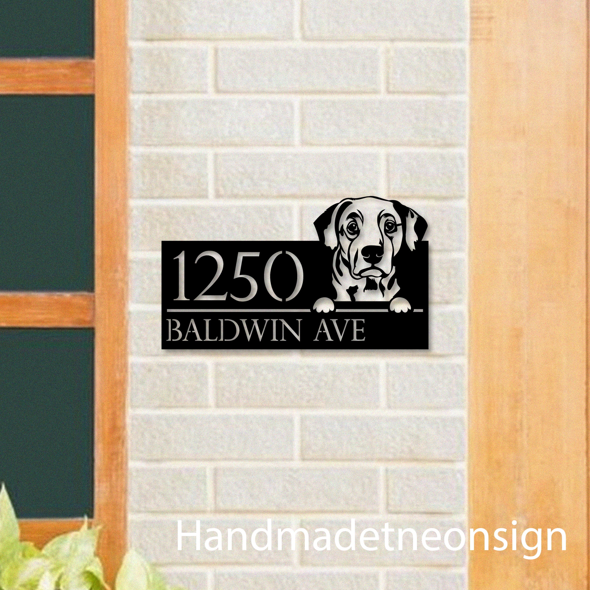 Handmadetneonsign Dalmatian House Number, Dalmatian Dog Home Address Metal, Pet House Address Sign 67502