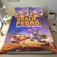 thumbnail image 1 of Gracie y Pedro Conjunto de sábanas temático, trío de piezas, cómodo y amigable con la piel, diseño único, regalo de decoración para el hogar para familiares, amigos y fans,173cm *218cm, 1 of 6