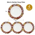 thumbnail image 3 of Deep Plate Kitchen Plates Dinnerware Morris Garden Soup Plate Set of 4 (bordeaux) Dinner Plate Serving Plate 8.5" (21.5 cm) Soup Bowl, 3 of 6