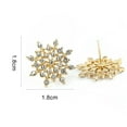 thumbnail image 5 of UDIYO 1 Pair Women Fashion Elegant Snowflake Rhinestone Earrings Ear Studs Jewelry Gift for Daily Wear, 5 of 7