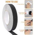 thumbnail image 5 of Anti Slip Tape, Strong Grip Abrasive, Non Slip Tape, Safety Track Tape for Stairs Shower ladder Steps Inside and Outside (15m * 2.5cm), 5 of 7