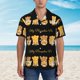 thumbnail image 2 of Balery Pumpkin Pie Gnome Camisas hawaianas de manga corta para hombre, camisas playeras de corte holgado, camisas de vacaciones con botones,Large, 2 of 7