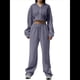 thumbnail image 2 of Conjunto Deportivo para Mujer: Sudadera con Capucha y Cremallera de Larga con Pantalones de Color Liso con Cordones - Conjunto de Dos Piezas Gris Oscuro M, 2 of 9