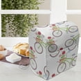 thumbnail image 4 of Geraniums Lounger Chair Bag, Image of Flowers in Basket Carried with Bicycle in Repeating Pattern, High Capacity Storage with Handle Container, Lounger Size, White and Multicolor, by Ambesonne, 4 of 5