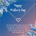 thumbnail image 2 of Happy Mother's Day Necklace and Card Set, Necklace for Mom, Jewelry Gift, Gift for Mom, Gift for Her, Mom Necklace, Mother's Day Gift, Gift Set for Mom [Silver Heart, 18" Chain], 2 of 3