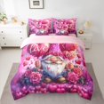 thumbnail image 2 of Feelyou Romantic Gnome Rose Comforter Set 7pcs, Love Heart Balloon Full Bedding Set, 2 of 8