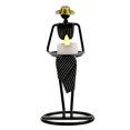 thumbnail image 1 of Etiqueta Camarero Candelero Adorno doble mano negro Gloria candelabro, 1 of 9