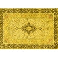 thumbnail image 1 of Ahgly Company Machine Washable Indoor Rectangle Medallion Yellow Traditional Area Rugs, 6' x 9', 1 of 4