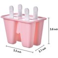 thumbnail image 2 of Popsicle Moules Popsicle Maker 4 Pièces Silicone Glace Pop Moules Réutilisables Facile à Libérer Machine à Glace Pop avec Entonnoir en Silicone et Brosse de Nettoyage Rose, 2 of 7