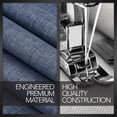 thumbnail image 2 of Deconovo Blue Total Blackout Curtain Full Light Blocking Grommet Thermal Panels with Gray Coating for Hotel, 52 x 54 inch, Set of 2, 2 of 8