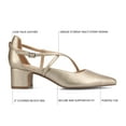 thumbnail image 5 of Journee Womens Galvinn Crisscross Strap Pointed Toe Pumps, Widths Available, 5 of 10