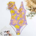 thumbnail image 5 of IDOPIP Women's One Piece Swimsuit with Beach Cover Up Wrap Skirt Floral Sexy Bikini Sets Bathing Suit, 5 of 8