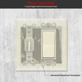 thumbnail image 5 of ENERLITES Combination Toggle Switch/Decorator Switch Plate, Double Wall Plate, Midsize 2-Gang, Polycarbonate Thermoplastic, 881131M-LA, Light Almond, 5 of 5