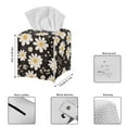 thumbnail image 3 of FUIALDOLG Tissue Box Cover, Daisy Flower Square Tissue Box Holder with Bottom Belt - Waterproof PU Leather Decorative Organizer for Tabletop, Bathroom, Car, Office, 3 of 7