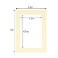 thumbnail image 3 of Soft Yellow Acid Free 8.5x11 Picture Frame Mats with White Core Bevel Cut for 5x7 Pictures - Fits, 3 of 3