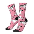 thumbnail image 1 of Balery Cute Cartoon Zebra Calcetas Largas con Estampado para Hombre y Mujer – Suaves y Transpirables, Talla Única (US 5-11), 1 of 6