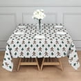 thumbnail image 3 of White Bigfoot and Pine Tree Pattern Square Tablecloth,Waterproof Square Table Cover,Wipeable Spillproof Washable Table Cover for Home Kitchen Party Decor 42"X42"(107x107cm), 3 of 6