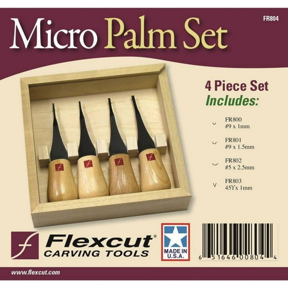 Flexcut - FR804 - Micro-Palm Set - Wood Carving Tool Set