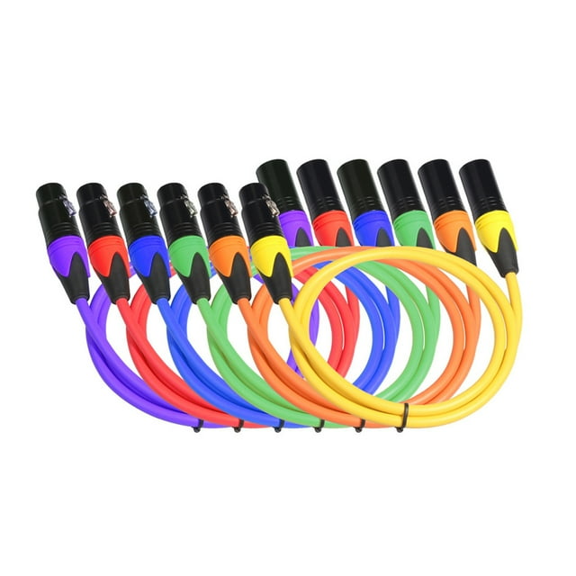 Gwong Electrónica Cable de audio Profesional Blindaje 100/200 / 300cm Equilibrado XLR Macho al cable adaptador de audio femenino para mezclador