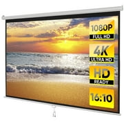 ZENSTYLE 100 Diagonal Projection Screen Portable Projector Movies Screens for Home Theater White