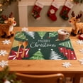 thumbnail image 4 of Outdoor Christmas Decorations Christmas Tree Decorations, Linen Tree Print Placemat Outdoor Party Holiday Table Setting, 4 of 6