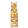 thumbnail image 4 of QATAINLAV Combinaisons en Coton et Lin Grande Taille pour Femmes Été Décontracté Sans Manches à Bretelles Spaghetti Combinaisons Mode Imprimé Graphique Pantalon une-Pièce à Jambe Grand Multicolore TG Économies d'Hiver, 4 of 6