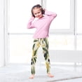 thumbnail image 5 of Girl's Legging Full-Length Colorful Print Tights For Dance Gym Everyday Wear Black Olives, 5 of 8