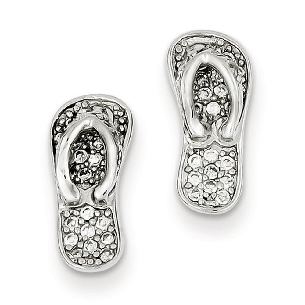 Sterling silver flip flop earrings Clearance