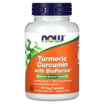 NOW Supplements, Turmeric Curcumin with BioPerine, Immune System Support, Standardized to 95% Curcuminoids, Enhanced Absorption*, 90 Veg Capsules