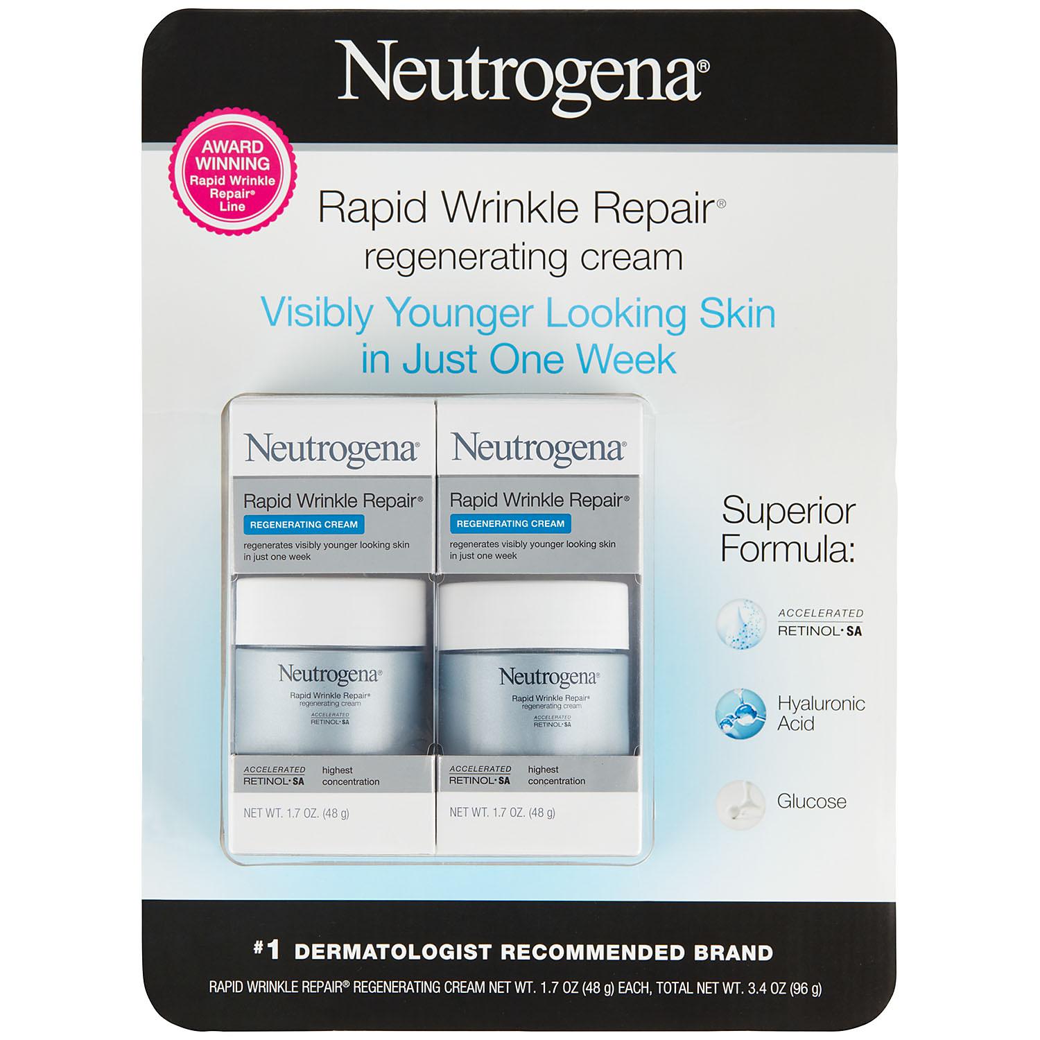 The Neutrogena Rapid Wrinkle Repair Regenerating Cream (1.7 oz., 2 pk