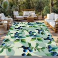 thumbnail image 2 of Blueberry Botanical Outdoor Rug for Patio/Deck/Porch, Non-Slip Large Area Rug 4 x 6 Ft, Green Spring Leaves Branches Indoor Outdoor Rugs Washable Area Rugs, Reversible Camping Rug Carpet Runner, 2 of 8