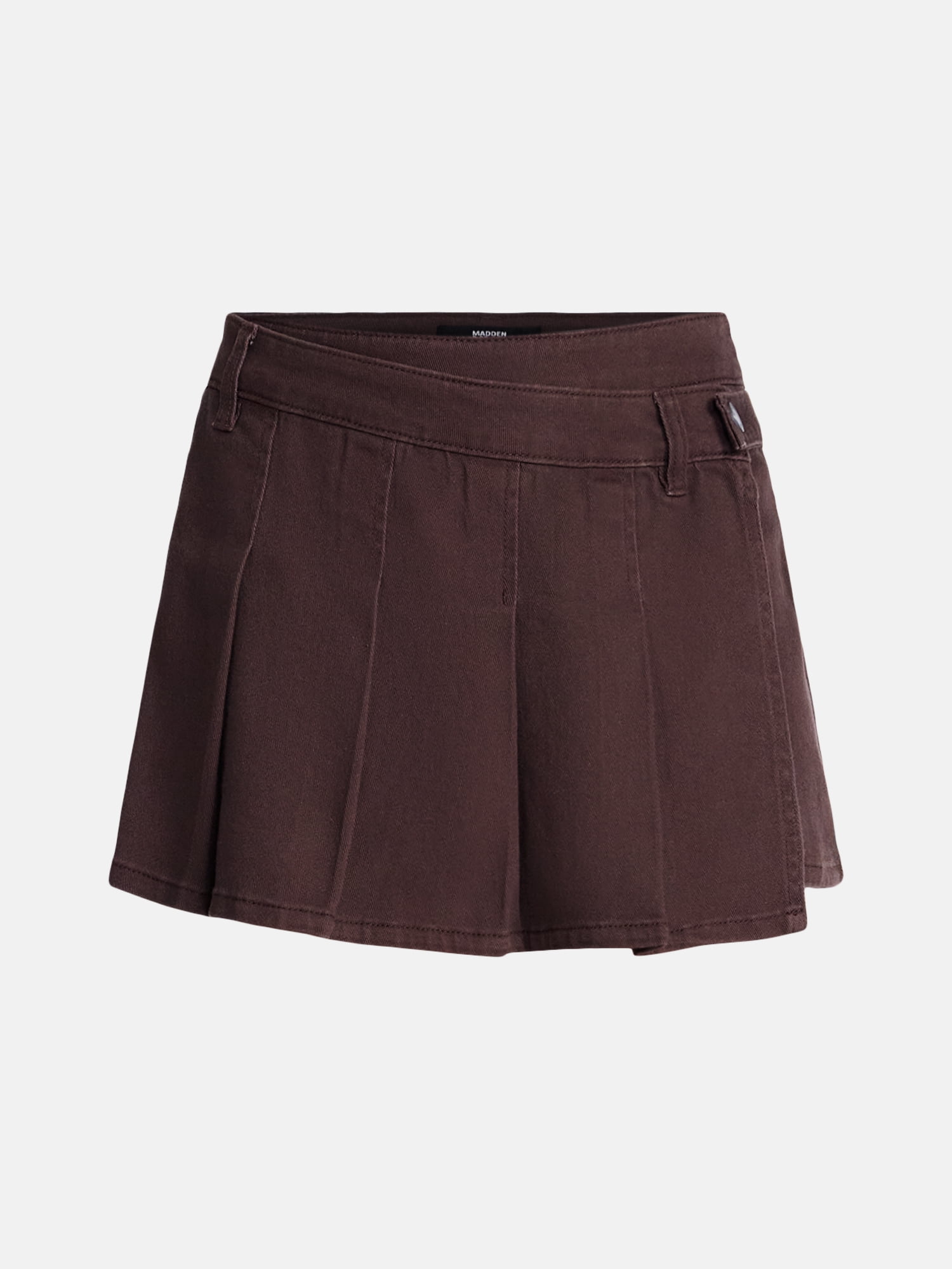 Madden NYC Women’s Belted Pleated Denim Mini Skort, Sizes XXS-XXL