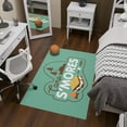 thumbnail image 3 of Ottomanson Hershey Smores Logo Non-Slip Rubberback 3x5 Machine Washable Area Rug, 3'3" x 5', Green, 3 of 7