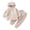 Beige, variant on GYRATEDREAM Toddler Boy Girl 2 Piece Fuzzy Fleece Sweatsuit Set Kids Bear Ear Hoodie Sweatsuits with Fleece Sweatpants Fall Winter Clothing Set