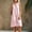 Pink, variant on QUNYINEY Midi Women Summer Dresses 2026 Striped A Line Faux Cotton Linen Sleeveless Sundress Loose Fit V Neck with Pockets Beach Dresses