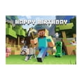 thumbnail image 1 of Telón de fondo Fiesta de cumpleaños Minecraft Fondo Tela Tema Decoración Banner kaili Sencillez, 1 of 5