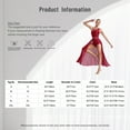 thumbnail image 7 of iiniim Women's Glittery Rhinestone Lyrical Dance Costume Sleeveless Split Maxi Dress Modern Dancewear Brown L, 7 of 7