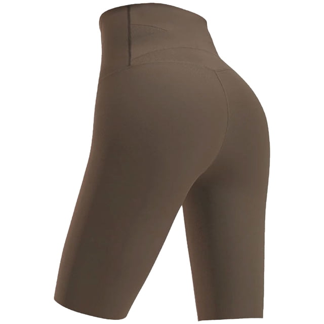 Gibobby Yoga pants cortos mujer Pantalones de equitación de polainas para mujer Primavera y verano Ropa exterior Pantalones de yoga ajustados(Café,M)