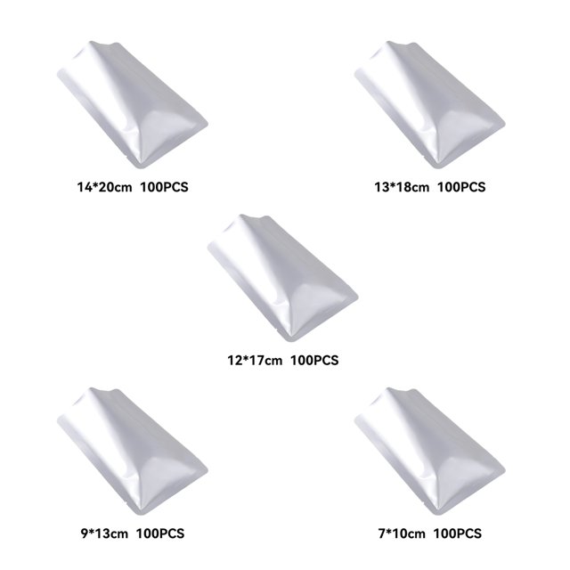 100pcs Open Top Vacuum Bag Cooked and Portable Packing Meat Sealing Bags Waterproof Packaging Pouches Lightweight Portable Packing Sack 13*18cm
