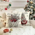 thumbnail image 3 of Christmas Throw Pillow Covers 18 x 18 Inch Set of 4, Winter Snowman Pillowcases Snowflake Xmas Tree Winter Holiday Cushion Case Decoration for Sofa Couch, 3 of 6