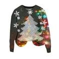 thumbnail image 4 of Christmas Sweaters for Women - Knitted Sweaters for Women, Women's Christmas Tree Printed Sweater Long Sleeve Round Neck Sweaters Pullover Tops, 4 of 4