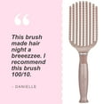 thumbnail image 4 of KareCo Tangle Buster Hair Brush Salon Professional Flexible Paddle, Cashmere, Synthetic Bristles, 4 of 7