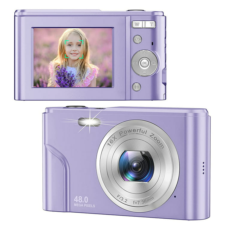 Digital Camera, Lecran Kids Camera FHD 1080P 36.0 Mega Pixels Vlogging  Camera with 16X Digital Zoom, LCD Screen, Compact Portable Mini Cameras for