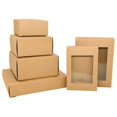 thumbnail image 3 of 6Pcs Kraft Paper Cookie Candy Box PVC Window for Wedding Christmas Gift Boxes Packaging Decoration Birthday Party Supplies, 3 of 5