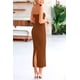 thumbnail image 2 of Vestido PRETTYGARDEN Strapless Ajustado con Nudo Torcido Marrón Talle S, 2 of 8