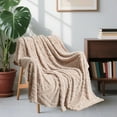 thumbnail image 4 of Qonioi Flannel Nap Blanket, Cozy Office Nap Shawl for Sofa Bed, Warm Fleece Throw Blanket for Couch Bedroom Home Decor, 4 of 6