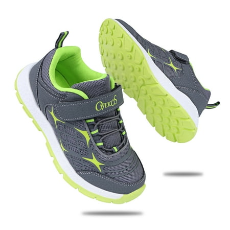 

Kids Trainers Boys Velcro Sneakers Lightweight Breathable Road Running Shoes Outdoor Walking Shoes