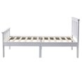 thumbnail image 2 of Pemberly Row Lit Plateforme Moderne en Bois Massif Pin Simple Blanc, 2 of 10