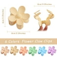 6PCS Matte Flower Hair Clips, Large Claw Clips For Women Thick Hair