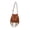 Brown, variant on Large Capacity PU Leather Handbag Bucket Bag with Drawstring Adjustable Shoulder Brown